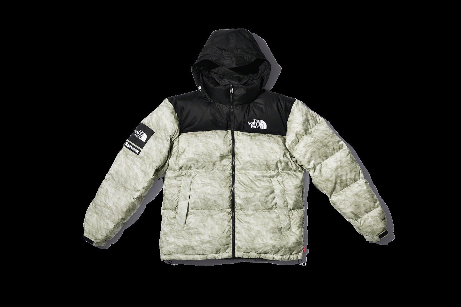 Supreme®/The North Face® Paper Print Nuptse Jacket view 2